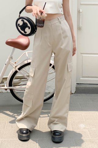 (DEFECT) 170CM STRAIGHT-FIT CARGO TROUSERS IN KHAKI