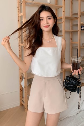 NOON KR CONTRAST TOP IN WHITE