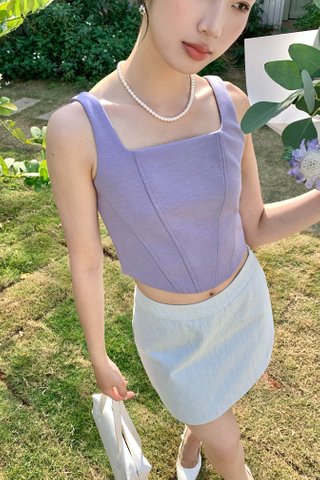 MAISON DE MEE BASIC TOP IN PERIWINKLE