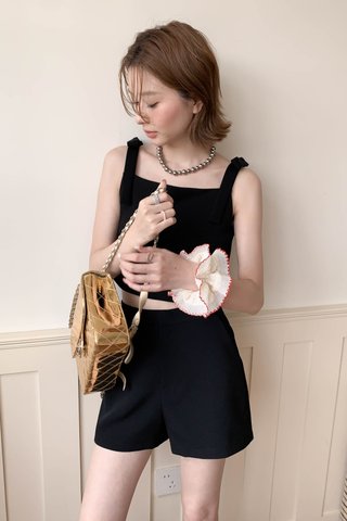 NULULU BOW AIR TANK TOP IN BLACK