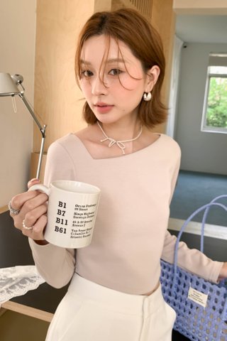 (BACKORDER S-L) NULULU AIR TOP IN MILK TEA