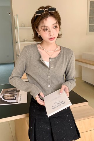 (BACKORDER S-L) MY EVERYDAY CARDIGAN IN TRUFFLE