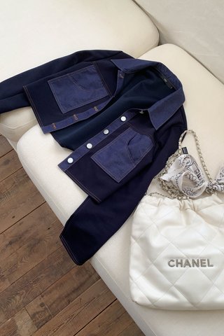 EVERYDAY TWO-TONE JACKET IN DARK BLUE
