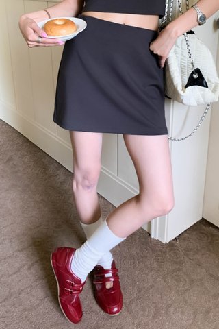 NULULU SMOOTH SKIRT IN GREY