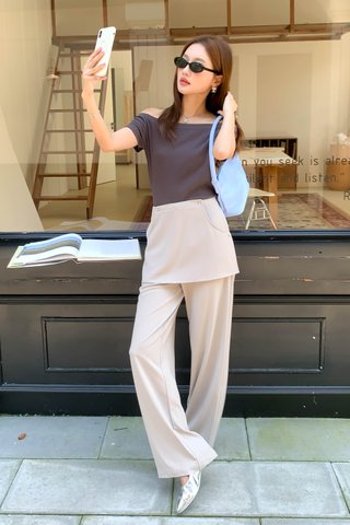 HER 170CM 2 WAYS TROUSER IN ETOUPE
