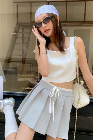 LOULA RIBBON TOP IN WHITE
