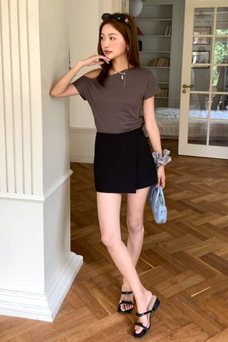 YULE ONE SHOULDER TOP IN GREY