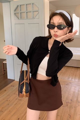 FAE EVERYDAY CARDIGAN IN BLACK