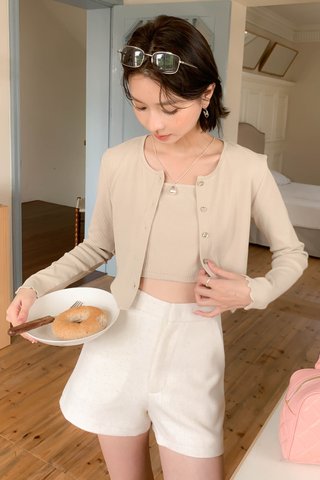 AU CARDIGAN SET IN SAND