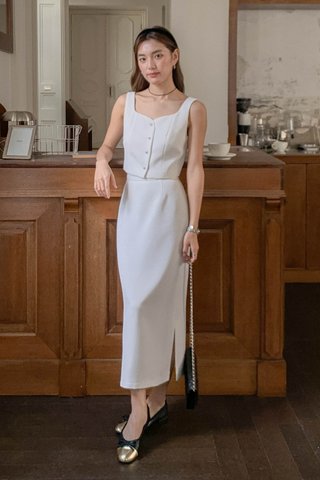 HEIROOM TWEED TOP IN WHITE