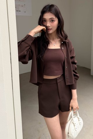 (BACKORDER S-L) HEIROOM CLASSIC SHIRT IN BROWN