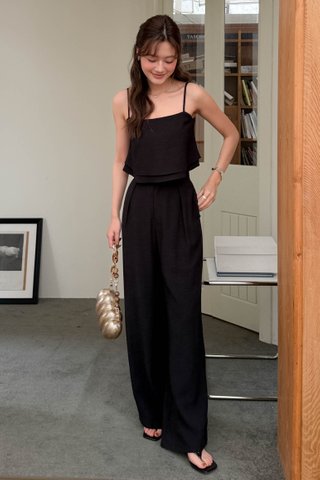 170CM RELAXED WIDE-LEG TROUSER IN BLACK