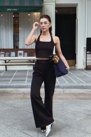 HEIR SOFT FLARED TROUSER IN BLACK