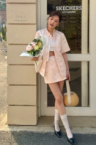 (BACKORDER S-XL) LE ORIENTAL OVERSIZED TOP IN PINK