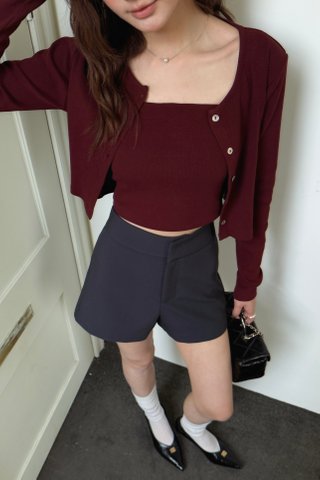 (BACKORDER S-L) SWOON EVERYDAY CARDIGAN IN MAROON