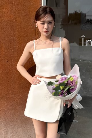 JUJU SQUARE-NECK TOP IN WHITE