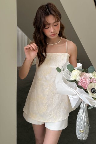 LUMI ORIENTAL SPAGHETTI STRAP TOP IN BUTTER