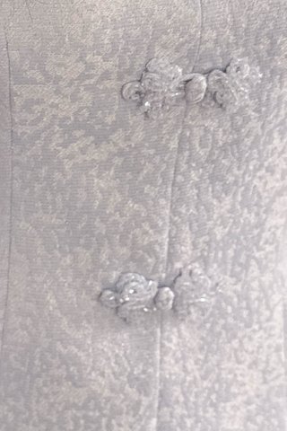 (BACKORDER XS-M) YIN ORIENTAL TWEED HALTER TOP IN BLUE