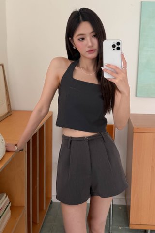 KIM HALTER TOP IN GREY