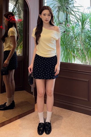 SO AIR STUDIO RUCHED TOP IN YELLOW