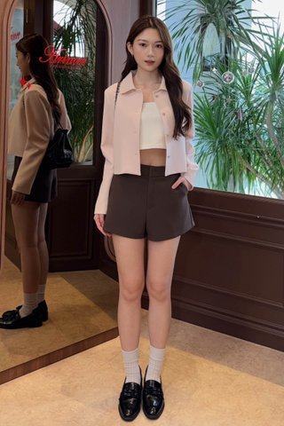 1.0 TAILORED SHORT IN BROWN