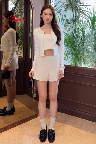 WEEKEND RIB CARDIGAN IN WHITE