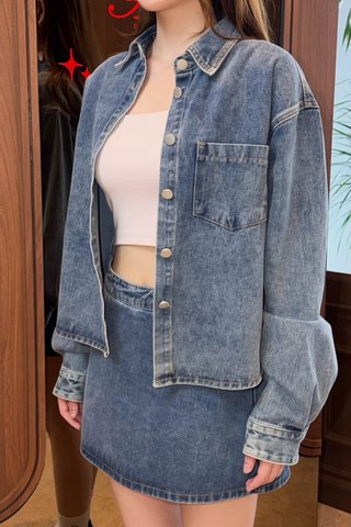 AME DENIM JACKET IN BLUE