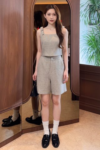 CIAO TWEED BERMUDA SHORT IN BROWN