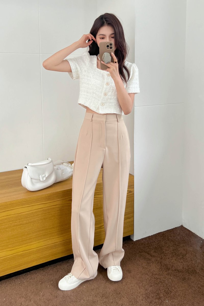 High Waisted Wide Leg Dress Pants - The Untidy Closet  Womens dress pants, High  waisted pants outfit, Brown pants outfit